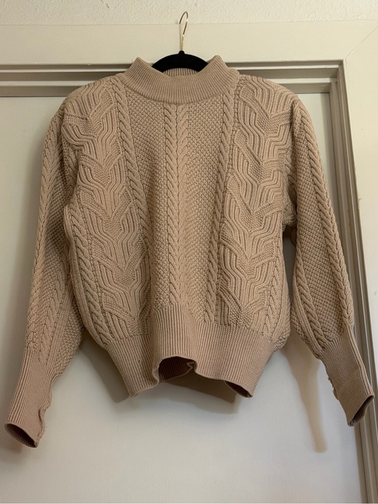 Saint Laurent Sweaters - Saint Laurent Beige Cable Knit mock neck Sweater & matching pants